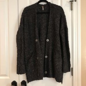 Free People Dark Gray Cardigan